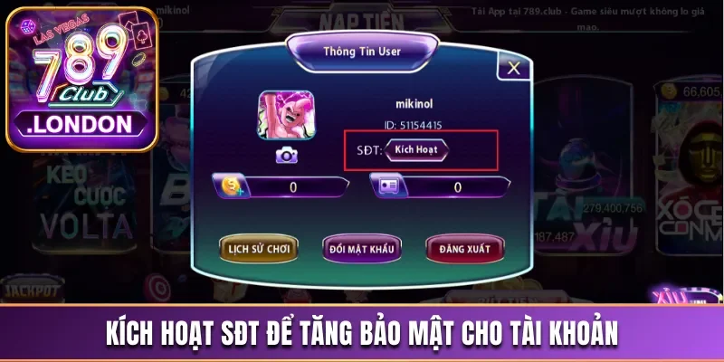 Tool Hack 789Club - Những Hậu Quả Khi Dùng Công Nghệ Này 5 Kích hoạt SĐT để tăng bảo mật cho tài khoản