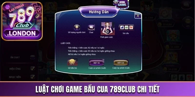 Luật chơi tham gia đặt cược Bầu Cua 789Club chi tiết