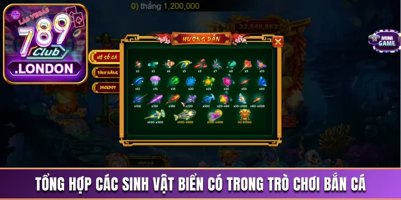 Bắn Cá 789Club - Điểm Đến Giải Trí Lý Tưởng Không Nên Bỏ Lỡ 3 Tổng hợp các sinh vật biển có trong trò chơi bắn cá 789Club