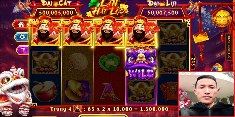 Anh Long thắng lớn 150 triệu đồng khi chơi nổ hũ Lân Hái Lộc tại 789Club 2 Anh Long cùng giao diện trò chơi Lân Hái Lộc 789Club