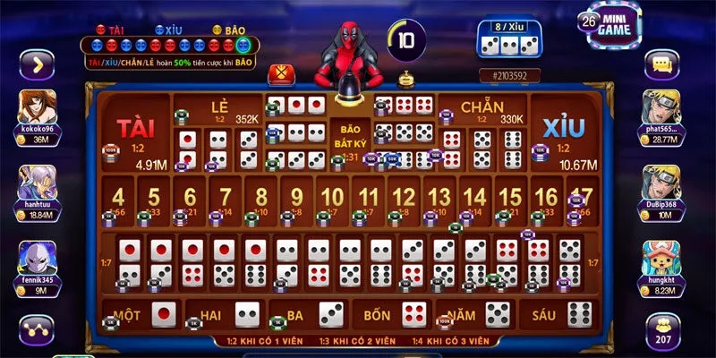 Bàn Sicbo 789Club rất sôi động