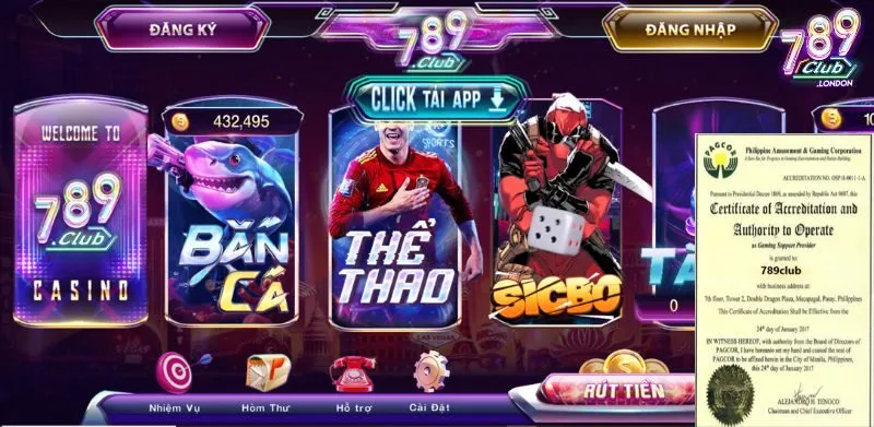 789club được cấp phép hoạt động hợp pháp